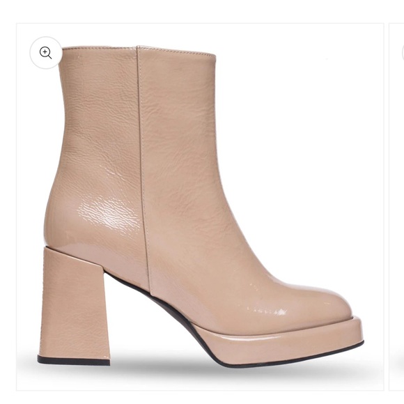 Martina Platform Ankle Boot NEW Crinkle Patent Italy Size 38.5/9.5 - Picture 1 of 9